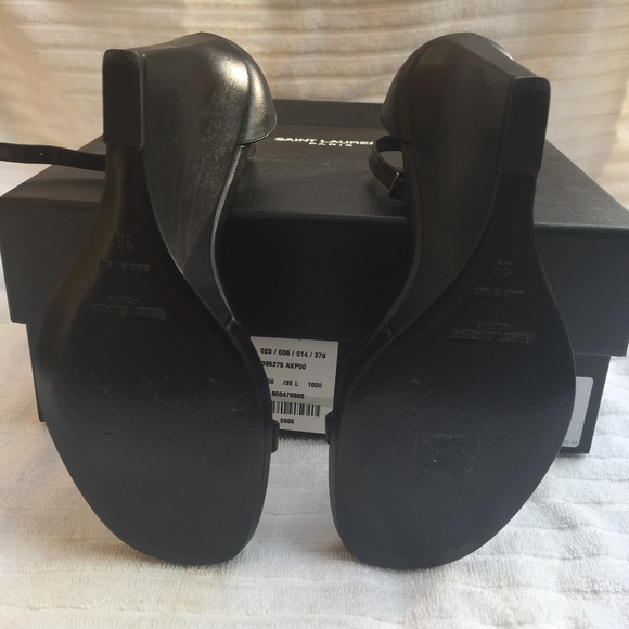 Saint Laurent Women's Jane Ankle Strap Wedge (35) - Picture 2 of 6